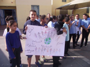 بالصور: مدرسة أجيال الابتدائية في يافا ترفع شعار "الآخر هو أنا"